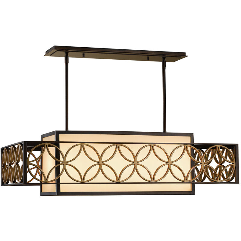 Remy - Barra a sospensione a 4 luci in oro, bronzo, attacco E27 - Elstead
