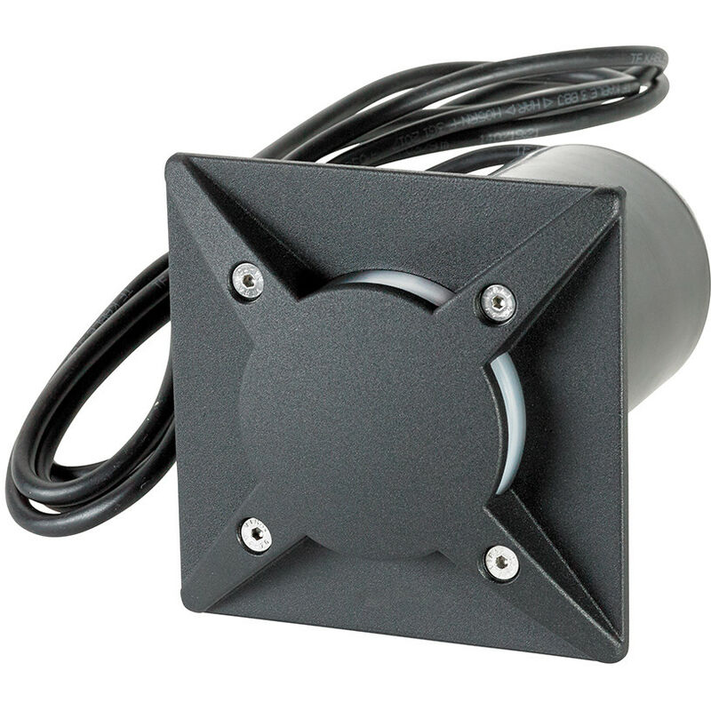 

Rena Outdoor Square Empotrable de suelo, Negro, IP68, GU10 LED - Elstead