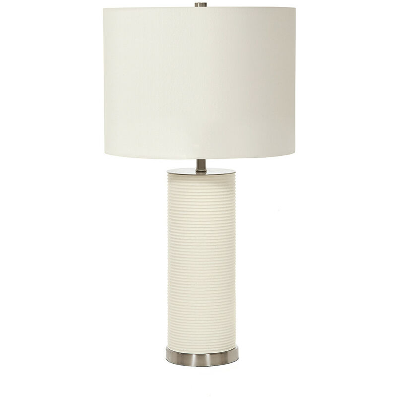 Ripple - 1 Light Table Lamp - White, E27 - Elstead