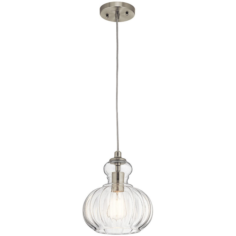 Riviera 1 Lichtanhänger, Nickel Gebürstet, E27 - Elstead