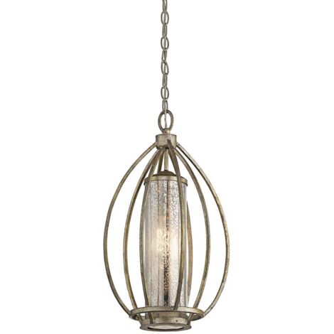 Elstead Rosalie - 1 Licht Deckenpendelleuchte Gold, E27