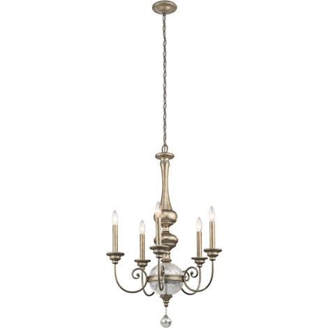 Elstead Rosalie - Lampadario a 5 Luci Finitura Oro, E14