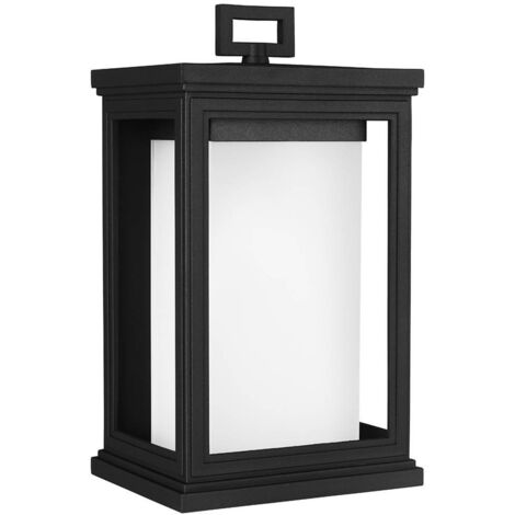 Elstead Roscoe - Lanterna da Parete Media da Esterno 1 Luce Nera IP44, E27
