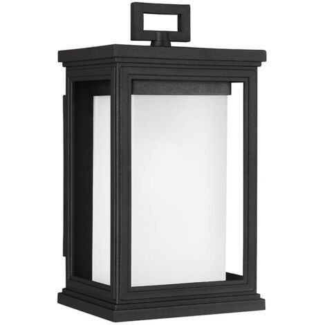 Elstead Roscoe - Lanterna da Parete Piccola da Esterno 1 Luce Nera IP44, E27