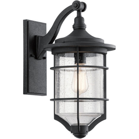 Elstead Royal Marine - 1 Lanterna da Parete per Esterni Media Luce Nera IP44, E27