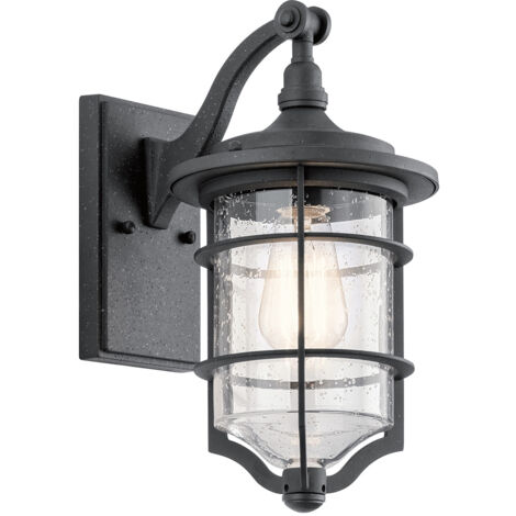 Elstead Royal Marine - Petite lanterne murale extérieure à 1 ampoule noire IP44, E27