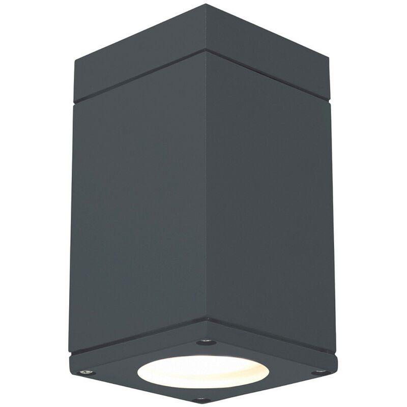 Sandvik Outdoor 1 Light Down Ceiling Light, Graphite, IP65, GU10 led - Elstead