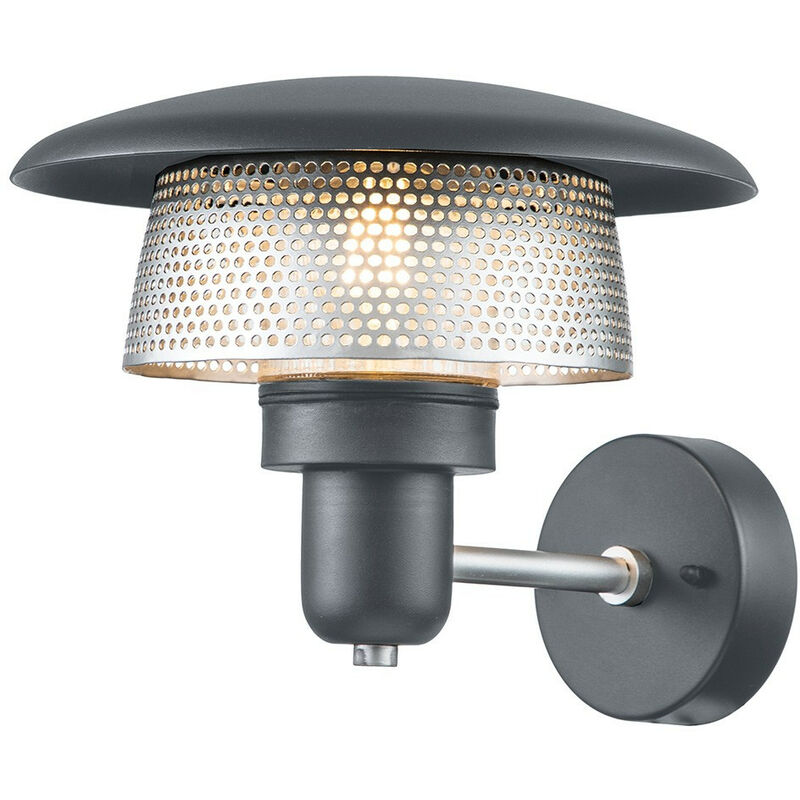 Saturne Lanterne murale d'extérieur, grise IP44 - Elstead