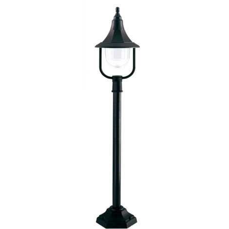 Elstead Shannon - Lampada a colonna da esterno 1 luce Policarbonato nero IP44, attacco E27