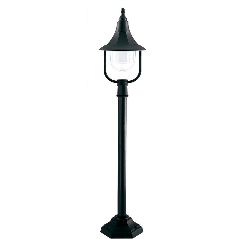 

Shannon - Lámpara de columna de exterior 1 luz Policarbonato negro IP44, E27 - Elstead