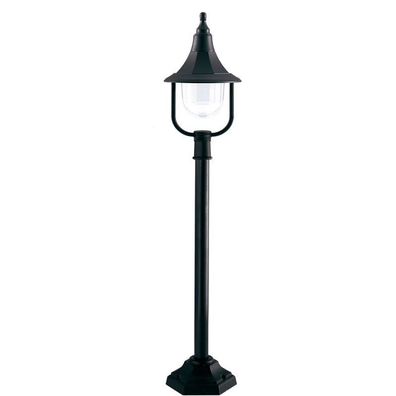 Shannon 1 Ljus Utomhus Coastal Pillar Lamp Black Polycarbonate IP44, E27 - Elstead