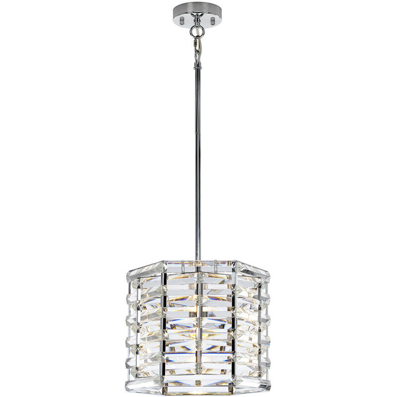 Elstead - Shoal 1 Light Pendant, Polished Nickel, E27