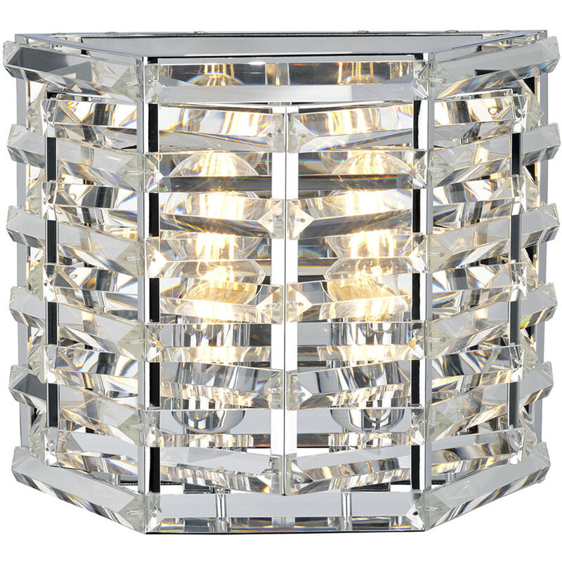 Shoal 2 Light Wall Light, Polished Nickel, E27 - Elstead