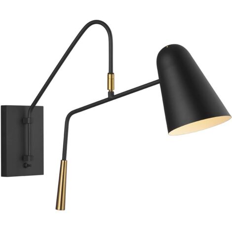 Elstead Simon 1 Licht Wandleuchte, Midnight Black, E27