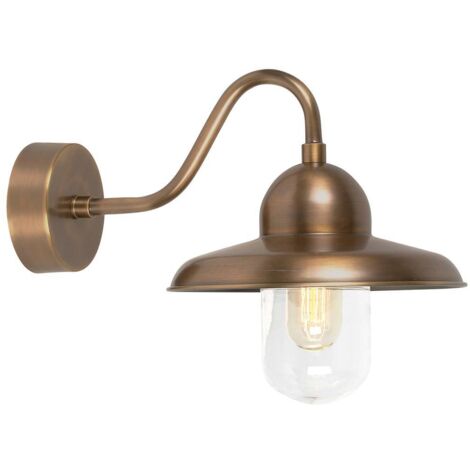 Elstead Somerton - Applique da esterno Fisherman Dome 1 Luce Ottone IP44, E27