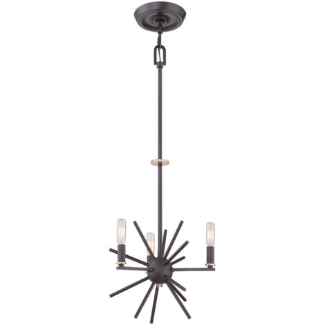 Elstead - Sospensione a soffitto a 3 luci con finitura bronzo occidentale, E14