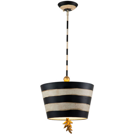 Elstead South Beach - Suspension à 1 lumière, noir, crème, E27