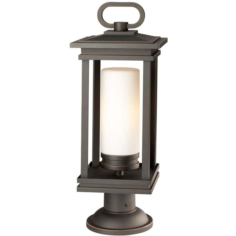 Luce da esterno lampada da giardino piedistallo luce percorso lanterna H 59,2 cm bronzo