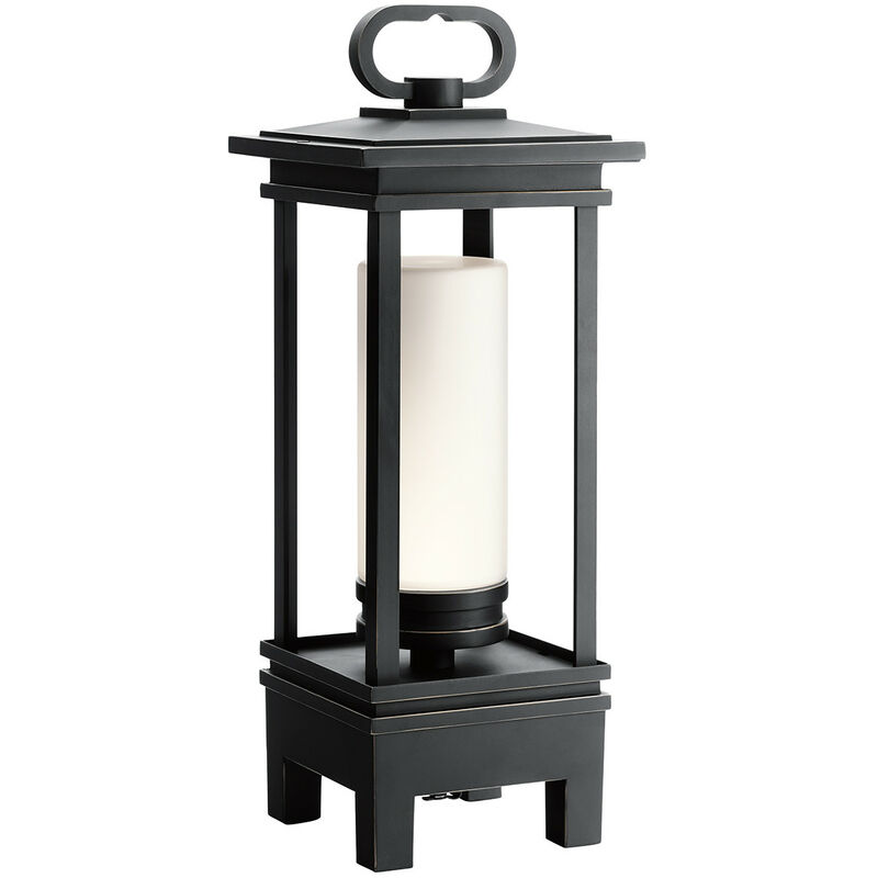 South Hope Integrated led Outdoor Portable Bluetooth Speaker Lantern, uk Plug, Rubbed Bronze, IP44 - Elstead