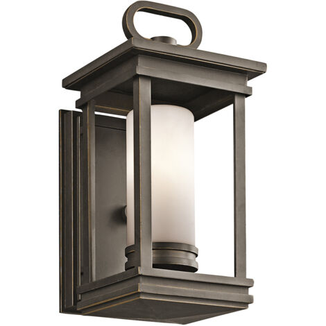 Elstead South Hope - Lanterna da Parete per Esterno Piccola 1 Luce Bronzo IP44, E14
