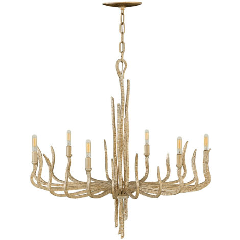 Elstead Spyre - Lampadario a 6 luci finitura oro, attacco E14