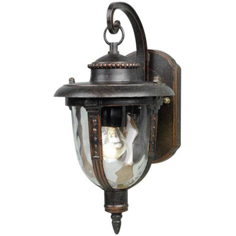 Elstead St Louis - Petite lanterne murale extérieure à 1 ampoule bronze patiné IP44, E27