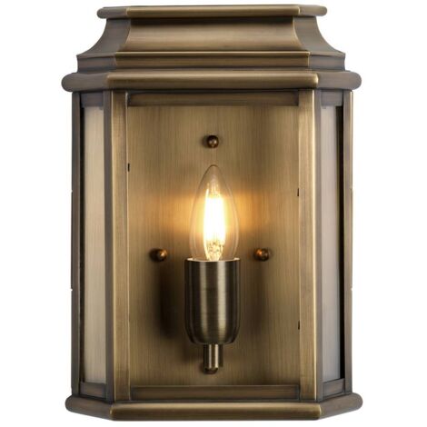 Elstead St Martins - 1 Licht Außenwandlaterne Licht Massiv Messing IP44, E27