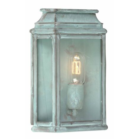 Elstead St Martins - Lanterna da parete 1 luce per esterno Light Verdigris IP44, E27