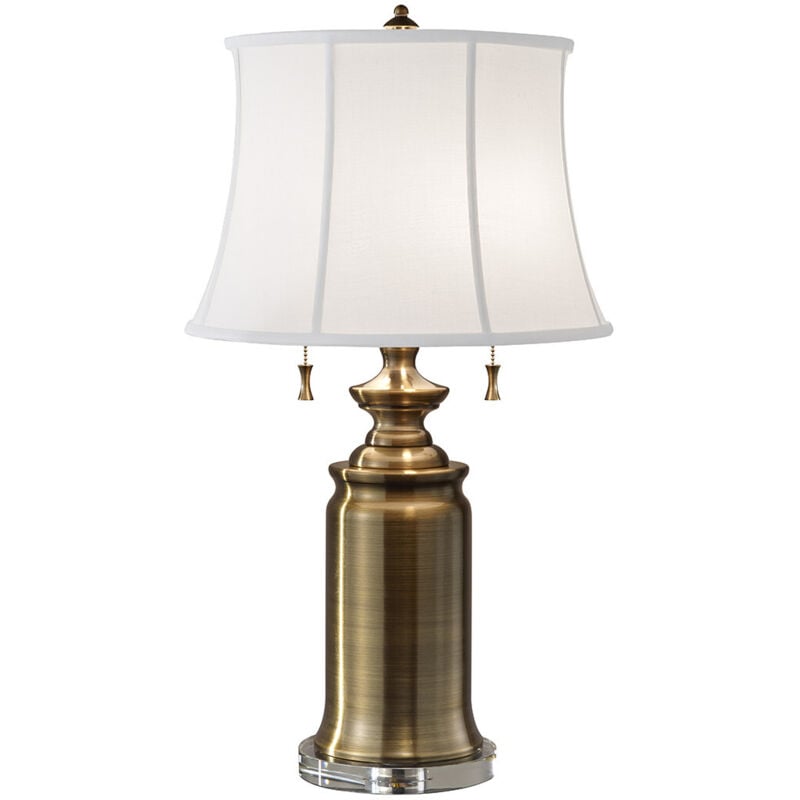 Stateroom - Lampada da tavolo a 2 luci in ottone, E27 - Elstead