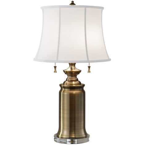 Elstead Stateroom - Lampada da tavolo a 2 luci in ottone, E27