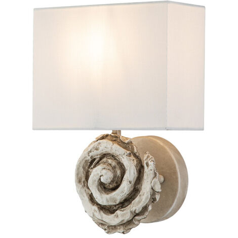 Elstead Swirl Applique avec abat-jour, blanc os