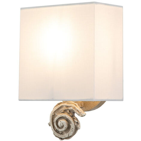Elstead Swirl Applique avec abat-jour, blanc os