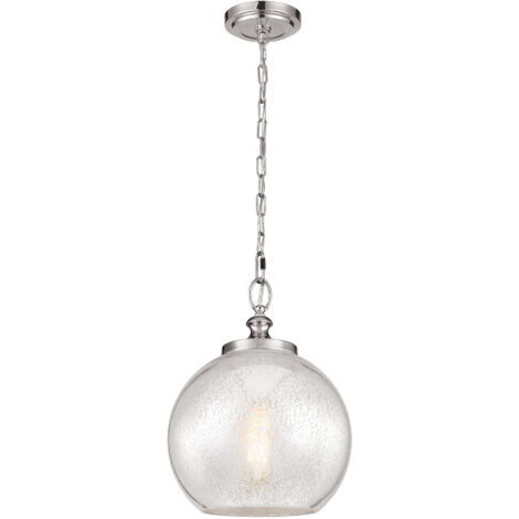 Elstead Tabby - Suspension de plafond à 1 ampoule en acier brossé, E27