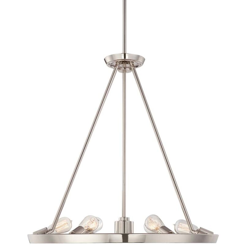 Lampadario lampada a sospensione lampada da pranzo lampada da soffitto argento D 71 cm 6 fiamme