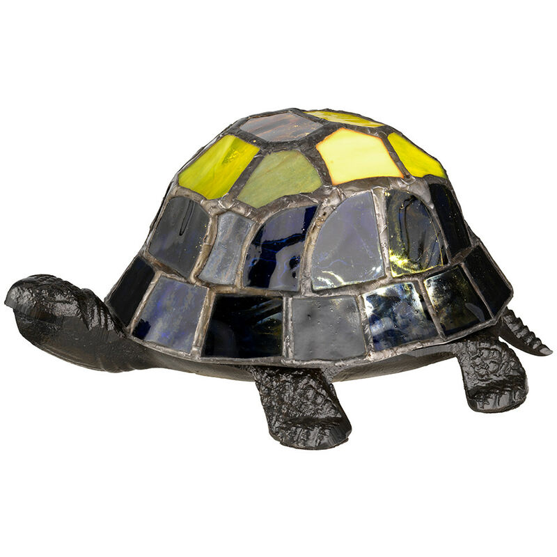 Elstead Tiffany Animal Lamps Integrated LED Tortoise Tiffany Lamp, Vintage Bronze