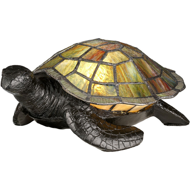 Tiffany Animal Lamps Sawback Tiffany Lamp, Vintage Bronze, G9 - Elstead