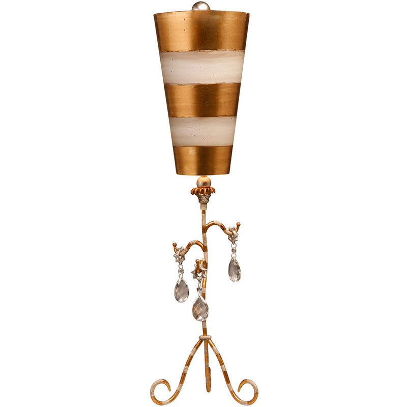 Image of Tivoli - Lampada da tavolo a 1 luce Oro, Crema, E27 - Elstead