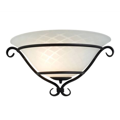 Elstead Torchiere - 1 leichte Innenwand-Uplighter Schwarz, E27