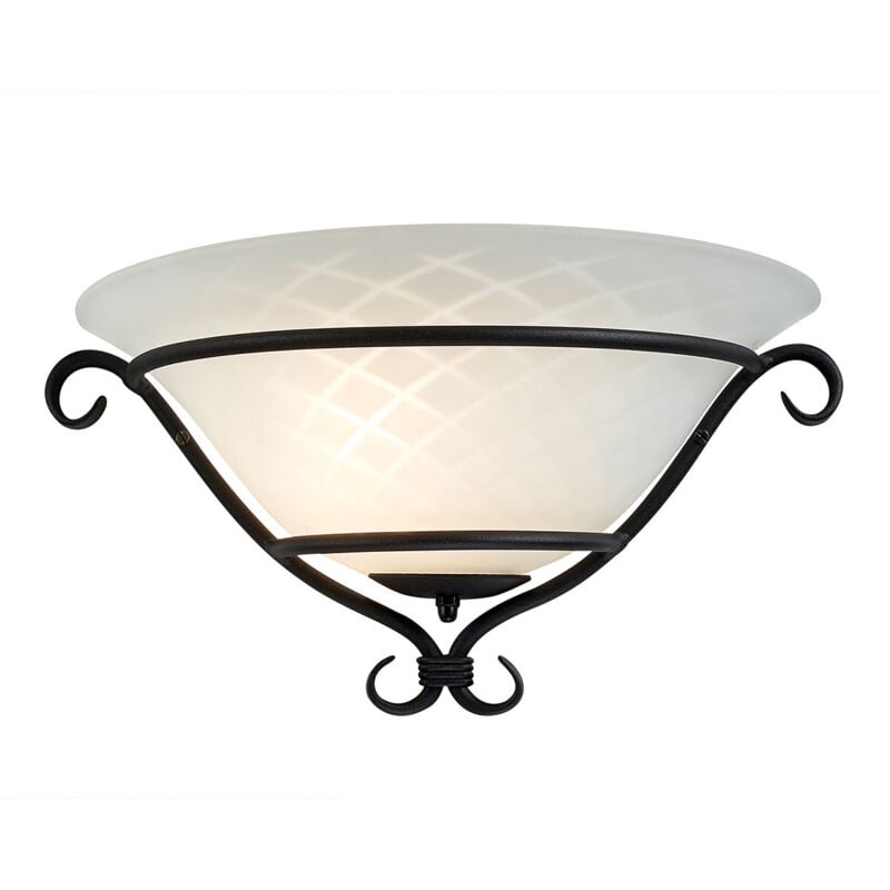 Torchiere - 1 Luce per interni da parete Uplighters Nero, E27 - Elstead