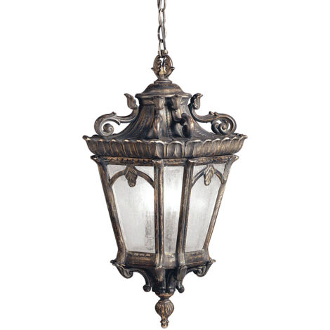 Elstead Tournai - Lanterna a catena da soffitto a 4 luci per esterni Londonderry, E27