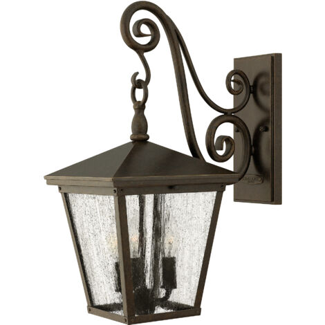 Elstead Trellis - Lanterne murale extérieure à 3 ampoules moyennes, bronze Regency, IP44, E14