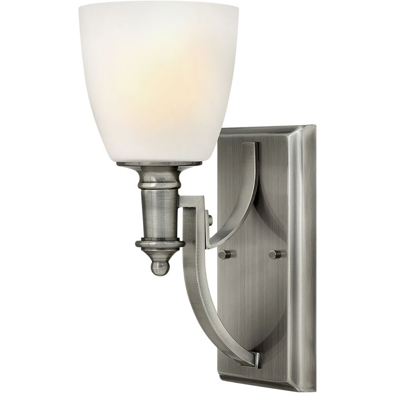 Elstead - Applique Classica Truman Acciaio Nichel Antico Vetro 1 Luce E27