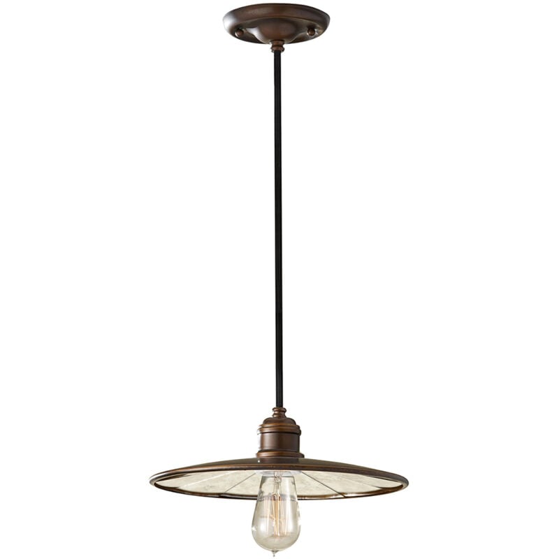 Sospensione Contemporanea Urban Renewal Acciaio Bronzo Astral 1 Luce E27
