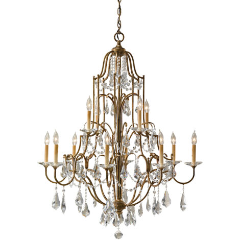 Elstead Valentina - Lampadario a 12 luci multilivello, bronzo ossidato
