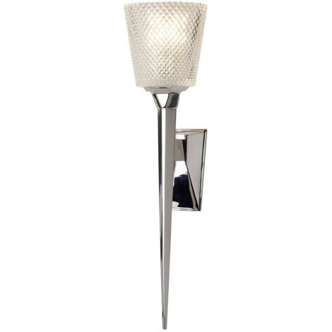 Elstead Verity - Applique murale à 1 ampoule, abat-jour en verre chromé poli, G9