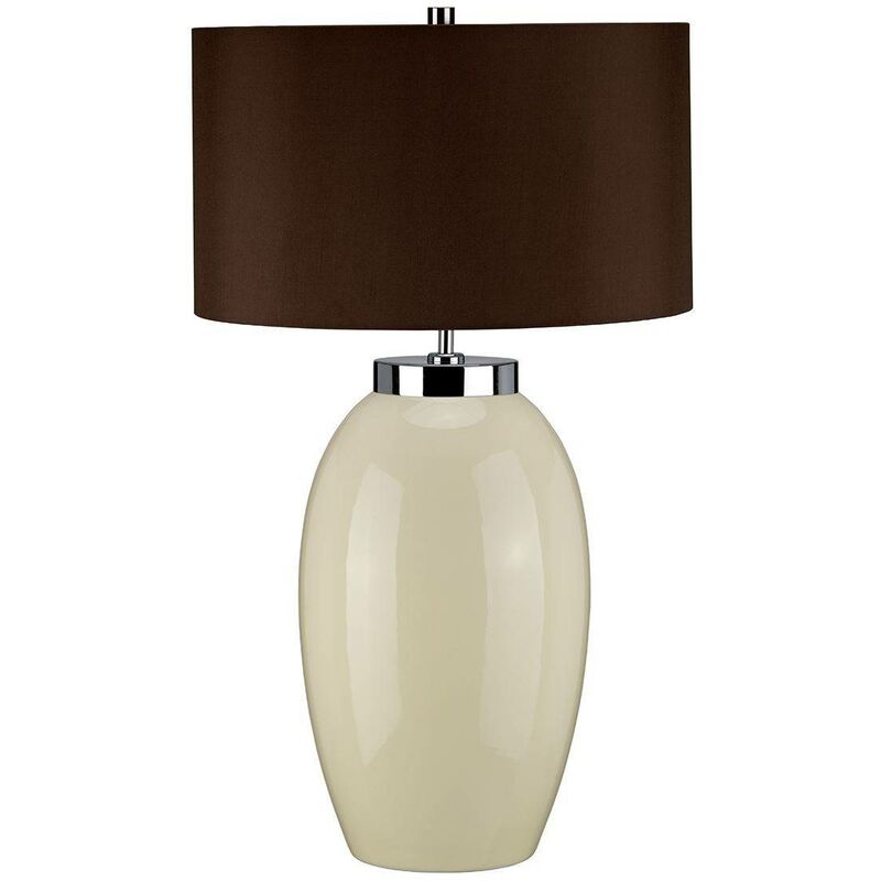 Elstead Lighting - Elstead Victor - 1 Light Large Table Lamp - Cream, E27