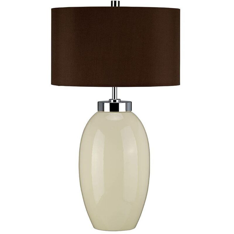 Elstead Victor - 1 Light Small Table Lamp - Cream, E27