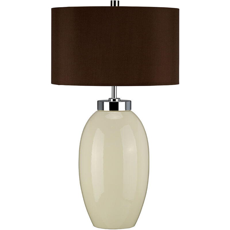 

Victor - Lámpara de mesa pequeña 1 luz - Crema, E27 - Elstead