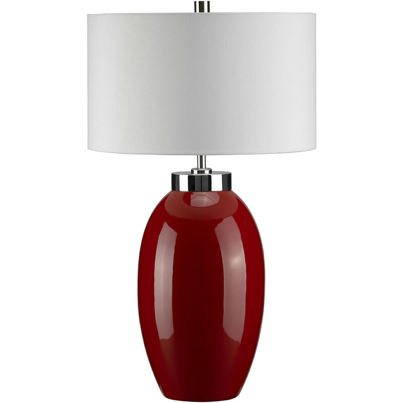 

Victor - Lámpara de mesa pequeña 1 luz - Roja, E27 - Elstead