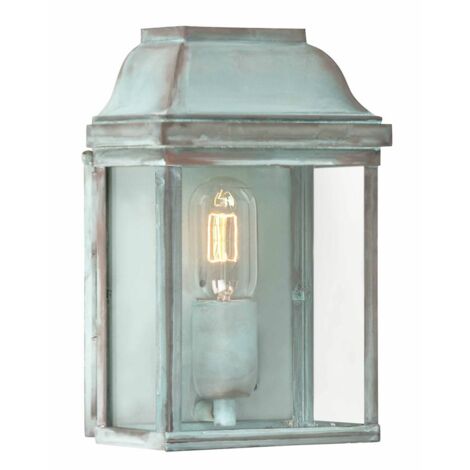 Elstead Victoria - Lanterna da parete 1 luce per esterno Light Verdigris IP44, E27
